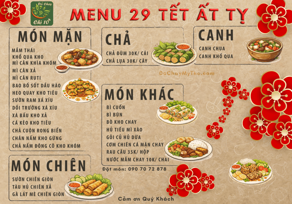 menu ban chay 2026 dochaymytho